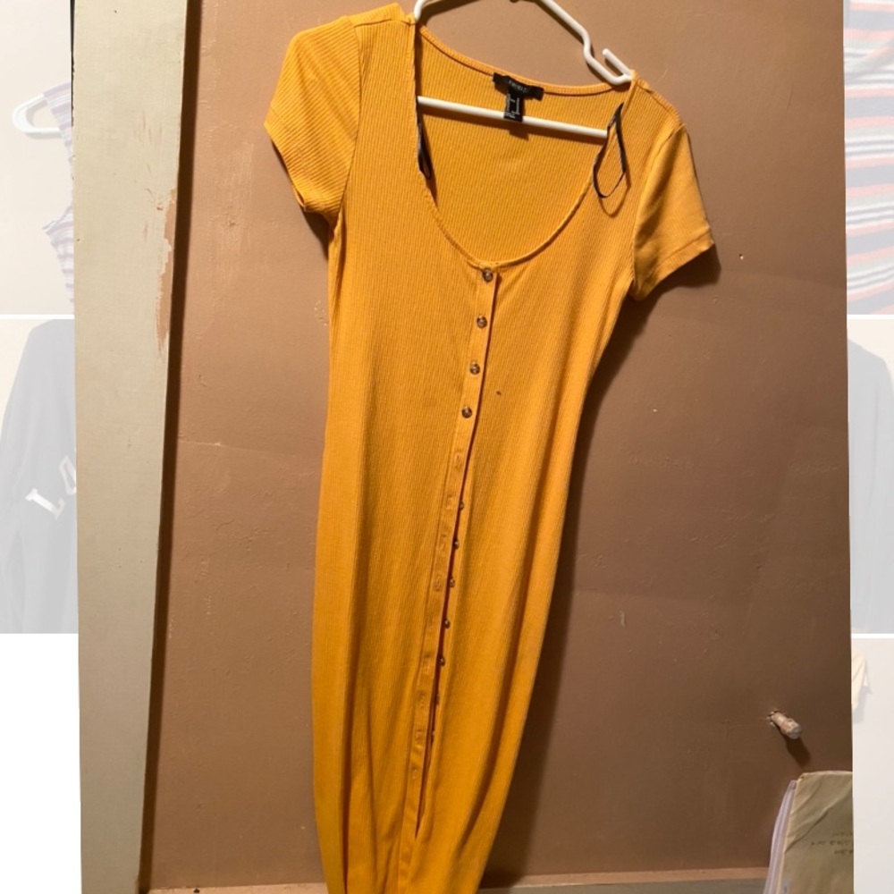 Yellow Button Down Dress